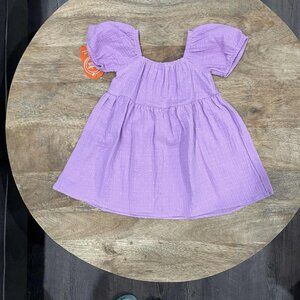 NWOT 2T Girls Purple Swiss Dot Dress
